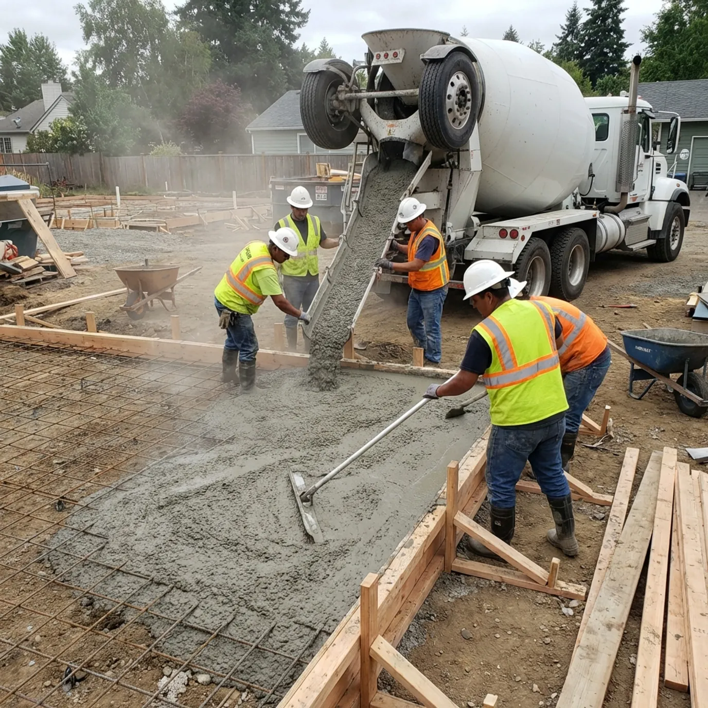 Madison Superior Concrete contractor working on a residential concrete project in Madison, AL